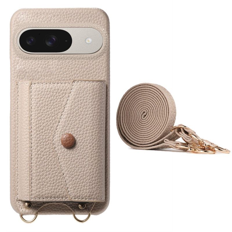 Κάλυμμα Google Pixel 10 / 10 Pro Θήκες Κινητών Θήκη Καρτών Με Καθρέφτη 9 Και Ιμάντα Ώμου