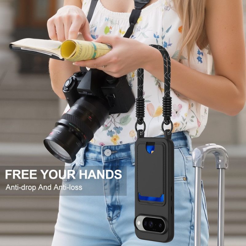 Κάλυμμα Google Pixel 10 / 10 Pro Θήκες Κινητών Θήκη Καρτών Με Κορδόνι