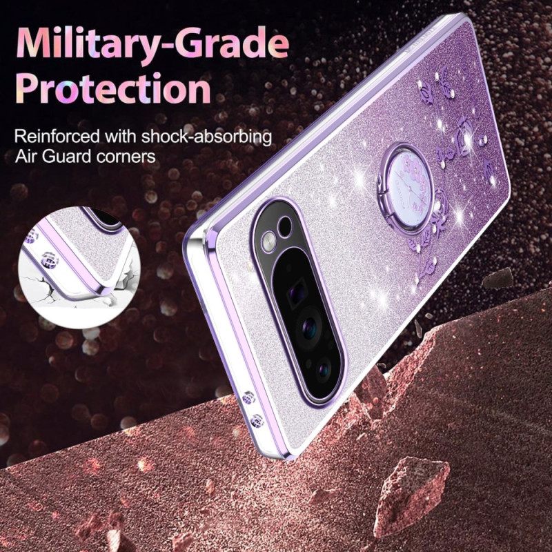 Κάλυμμα Google Pixel 10 / 10 Pro Θήκη Kadem Με Στρας Και Δαχτυλίδι Σιλικόνης