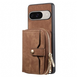 Κάλυμμα Google Pixel 10 / 10 Pro Θήκη Καρτών Με Φερμουάρ Και Λουράκι Ώμου Σιλικόνης