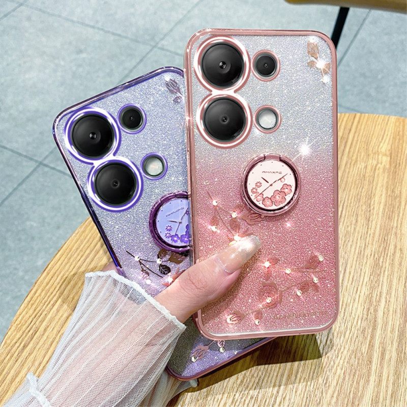 Κάλυμμα Xiaomi Redmi Note 13 4g Δαχτυλίδι Glitter Και Rhinestone-υποστήριξη Kadem