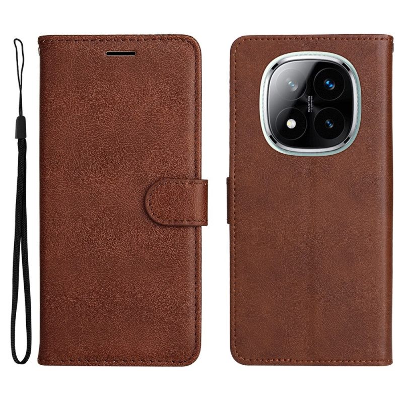 Δερματινη Θηκη Xiaomi Redmi Note 14 Pro 5g Απλό Τεχνητό Δέρμα Σιλικόνης