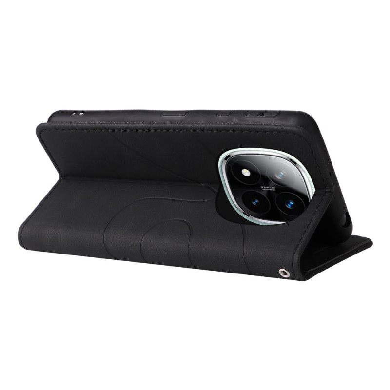 Δερματινη Θηκη Xiaomi Redmi Note 14 Pro 5g Δίχρωμες Κυματιστές Γραμμές