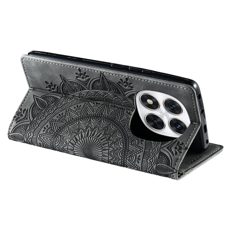 Δερματινη Θηκη Xiaomi Redmi Note 14 Pro 5g Εφέ Σουέτ Mandala