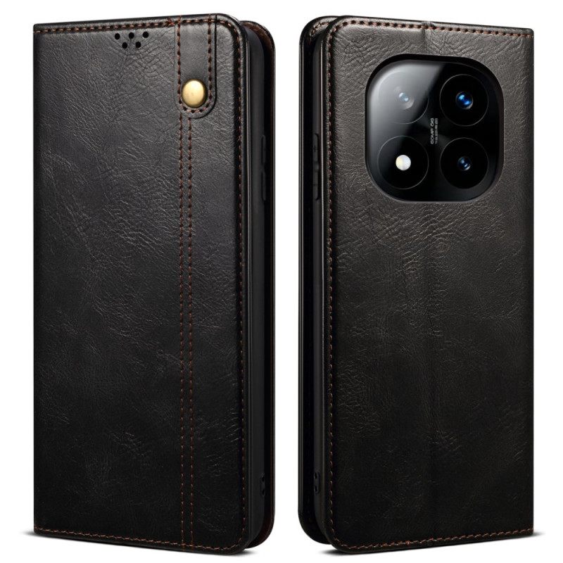 Δερματινη Θηκη Xiaomi Redmi Note 14 Pro 5g Κερωμένο Τεχνητό Δέρμα