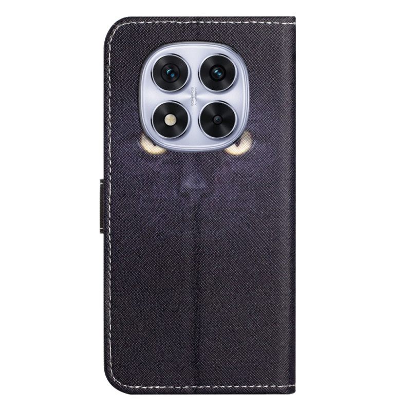 Δερματινη Θηκη Xiaomi Redmi Note 14 Pro 5g Μαύρη Γάτα