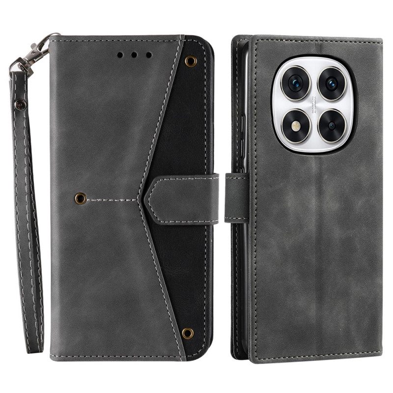 Δερματινη Θηκη Xiaomi Redmi Note 14 Pro 5g Vintage Δίχρωμο Σιλικόνης