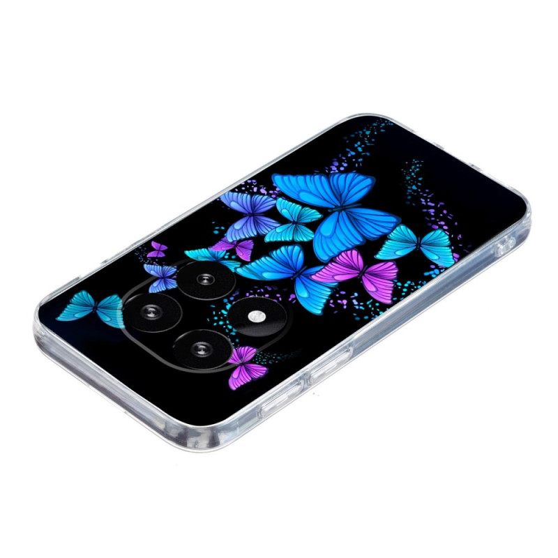 Hülle Xiaomi Redmi Note 14 Pro 5g Handyhülle Bunte Schmetterlinge