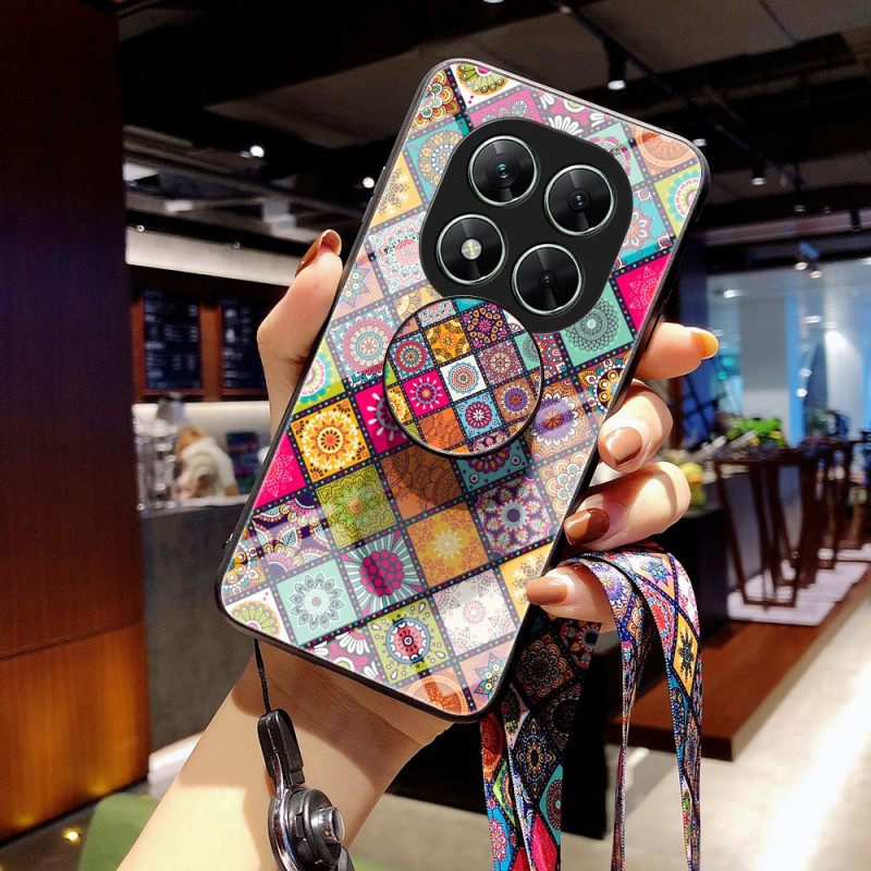 Κάλυμμα Xiaomi Redmi Note 14 Pro 5g Θήκη Για Λουράκι Και Δαχτυλίδι Patchwork