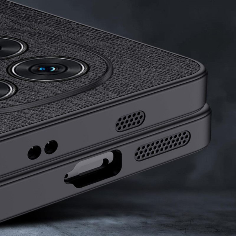 Κάλυμμα Xiaomi Redmi Note 14 Pro 5g Υφασμάτινο Δέρμα Με Υφή Σιλικόνης