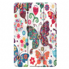 θηκη κινητου Samsung Galaxy Tab S5e Ρετρό Πεταλούδες Και Λουλούδια