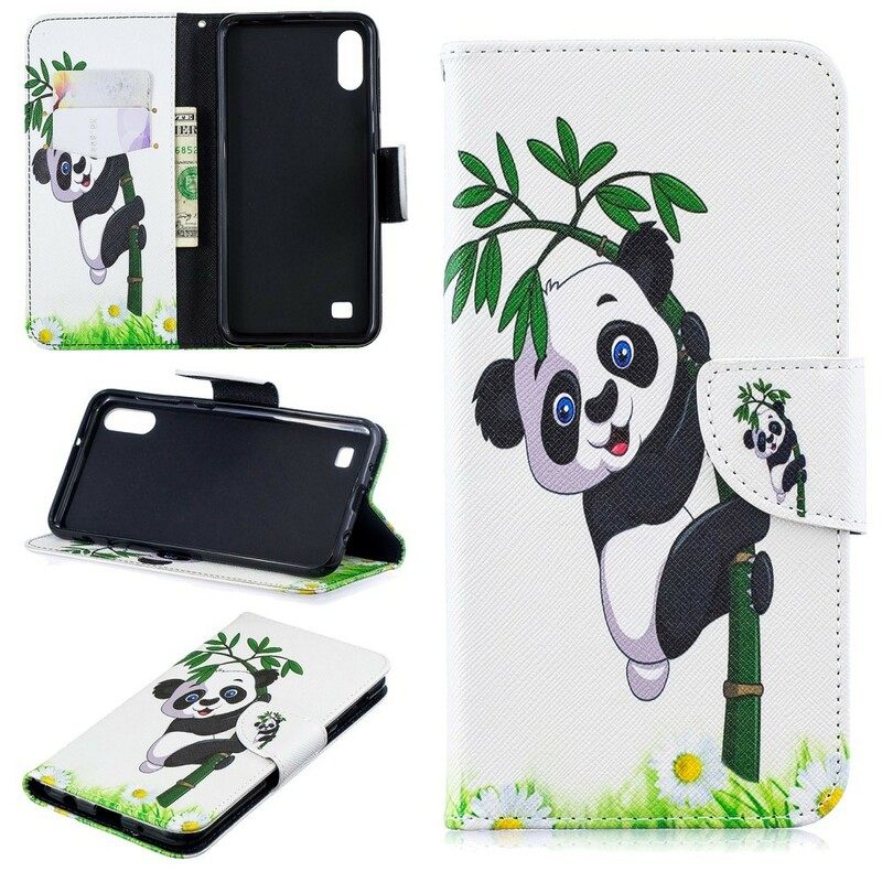 Κάλυμμα Samsung Galaxy A10 Panda On Bamboo