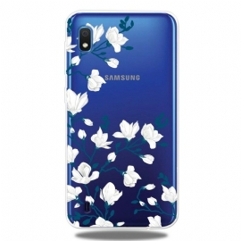 Θήκη Samsung Galaxy A10 Λευκά Λουλούδια