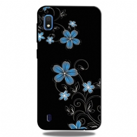 Θήκη Samsung Galaxy A10 Μπλε Λουλούδια
