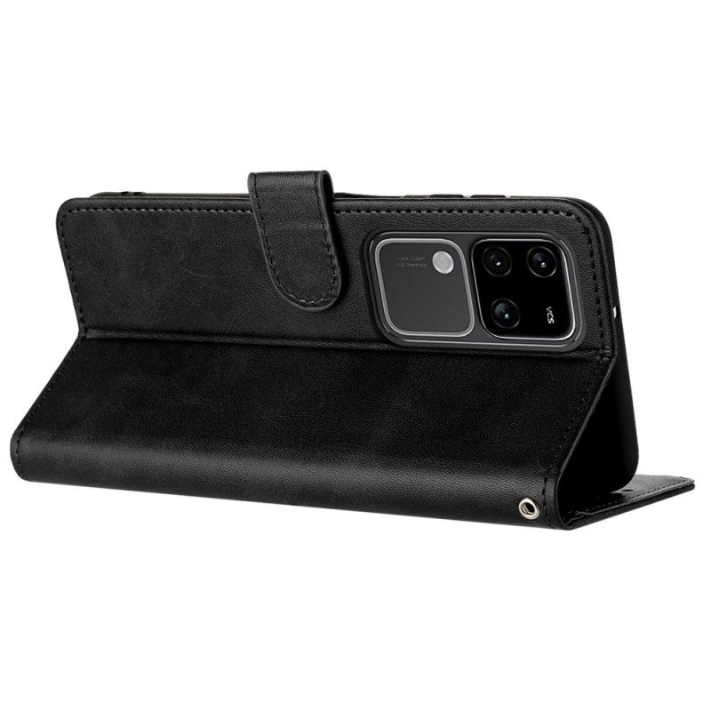 Δερματινη Θηκη Vivo V30 5g Δερμάτινο Εφέ Με Λουράκι