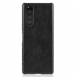 Θήκη Sony Xperia 5 Litchi Leather Effect