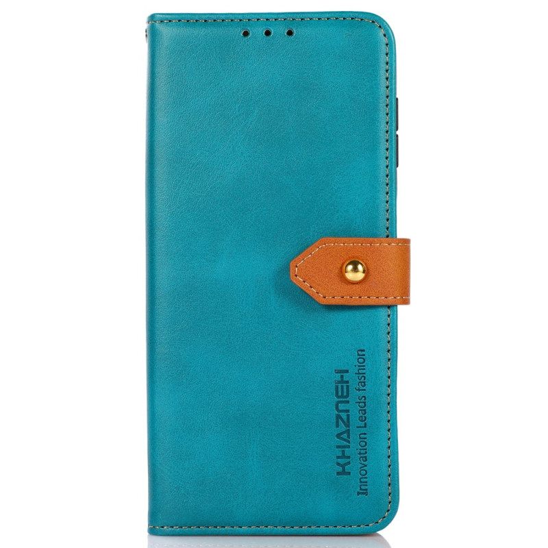Δερματινη Θηκη Xiaomi 14 Χρυσό Μαγνητικό Κούμπωμα Khazneh