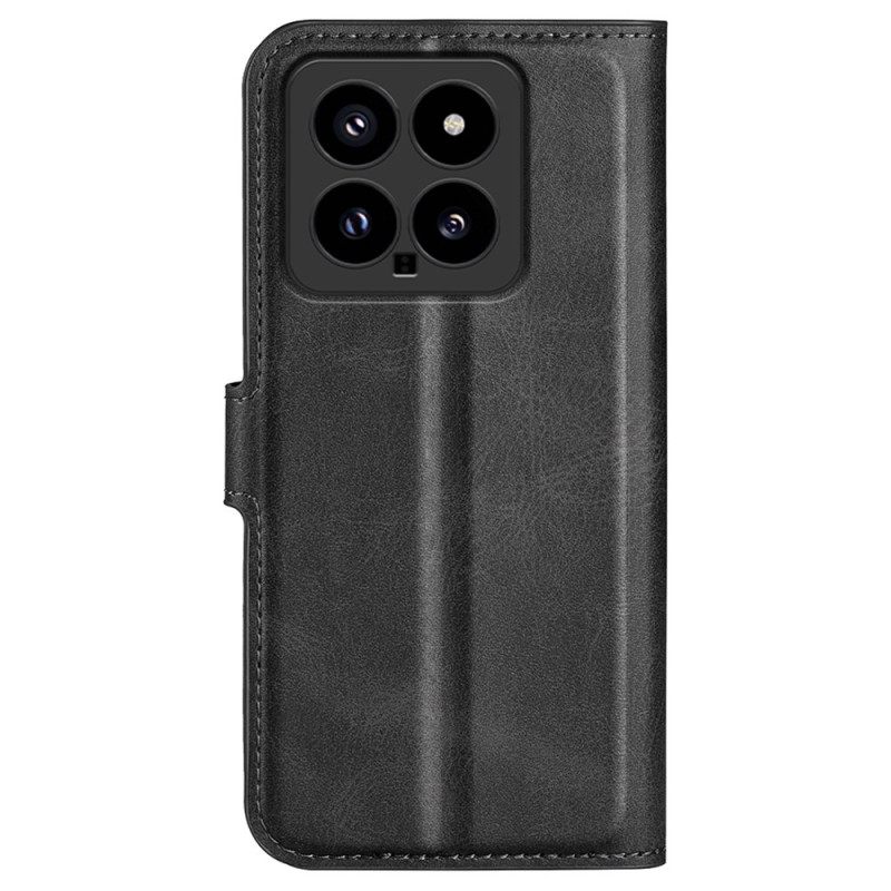 Δερματινη Θηκη Xiaomi 14 Υφή Μοσχαριού Σιλικόνης
