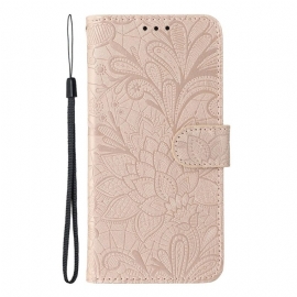 Δερματινη Θηκη Poco C71 Δαντέλα Με Λουλούδια