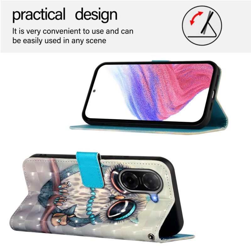 Δερματινη Θηκη Poco C71 Δεσποινίς Κουκουβάγια