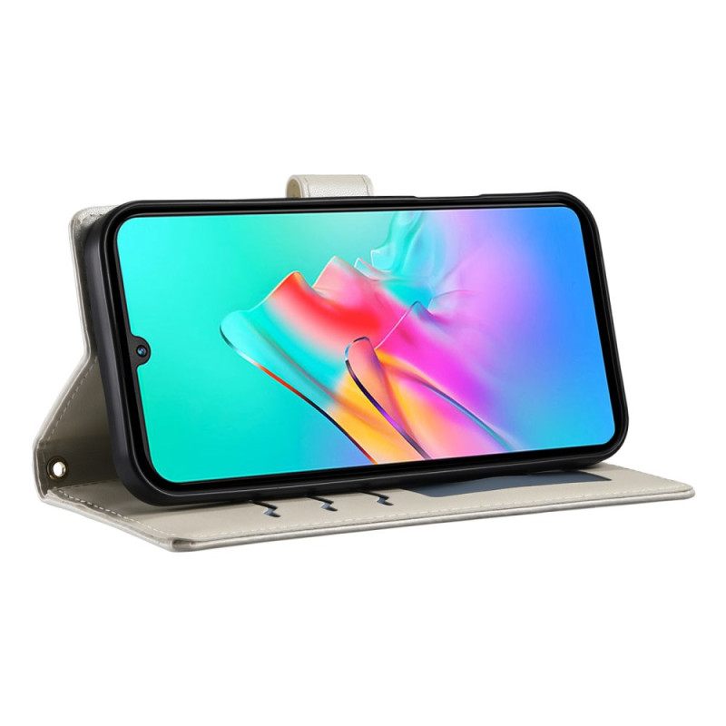 Δερματινη Θηκη Poco C71 Καπιτονέ Με Λουράκι Και Ιμάντα Ώμου