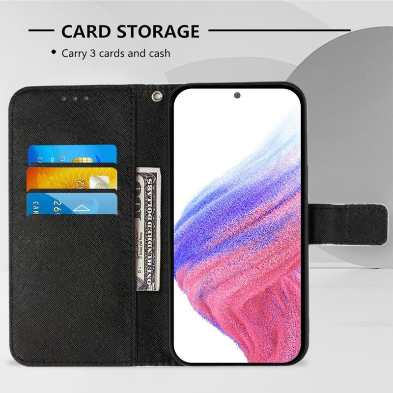 Δερματινη Θηκη Poco C71 Λουλουδάτο Κρανίο Σιλικόνης