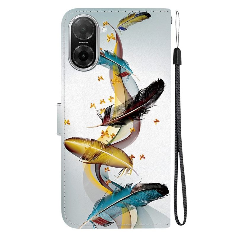 Δερματινη Θηκη Poco C71 Πολύχρωμα Φτερά