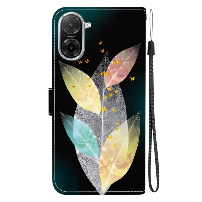 Δερματινη Θηκη Poco C71 Πολύχρωμα Φύλλα