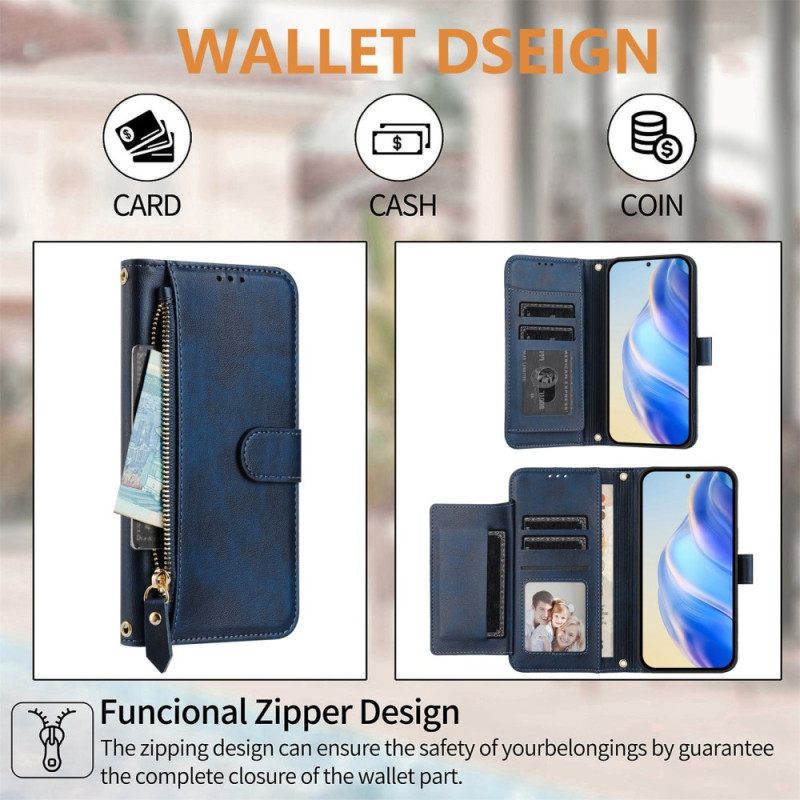 Δερματινη Θηκη Poco C71 Πορτοφόλι Με Λουράκι Σιλικόνης