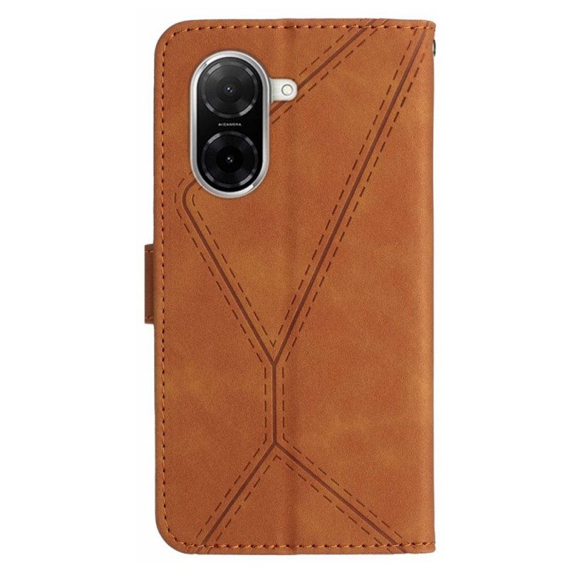 Δερματινη Θηκη Poco C71 Σκοινιά Και Λάστιχα Σιλικόνης