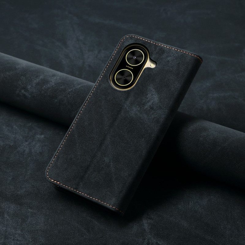 Δερματινη Θηκη Poco C71 Ύφασμα Τζιν