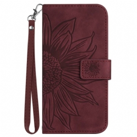 Θηκη Κινητου Poco C71 Θήκες Κινητών Στάμπα Ηλίανθου Με Λουρί