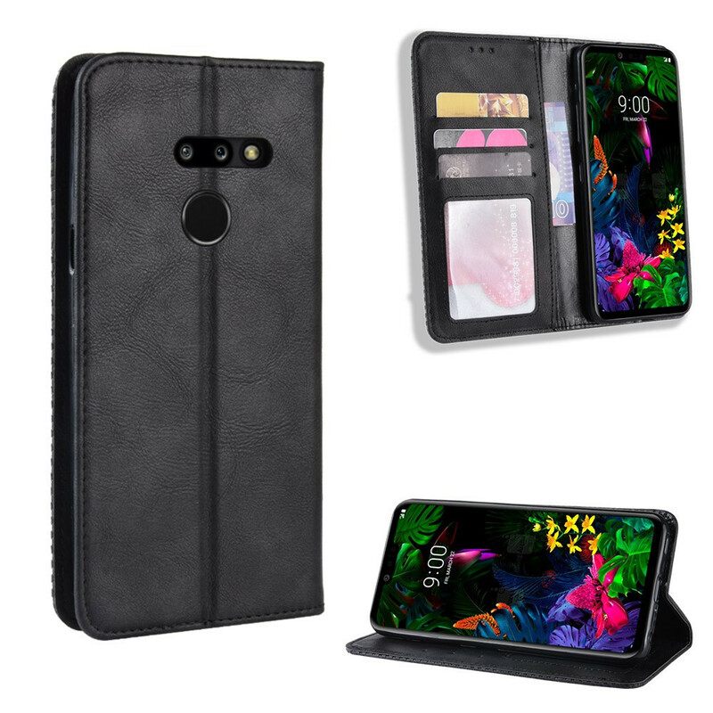 θηκη κινητου LG G8 ThinQ Θήκη Flip Στυλιζαρισμένο Vintage Δερμάτινο Εφέ