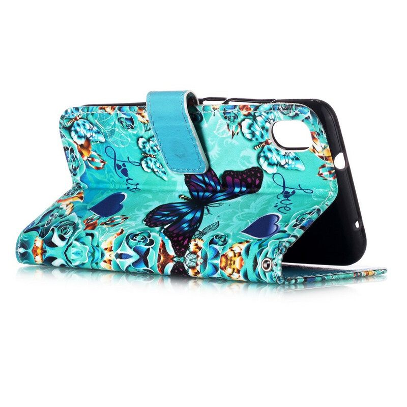 Κάλυμμα Xiaomi Redmi 7A με κορδονι Love Butterflies Strappy