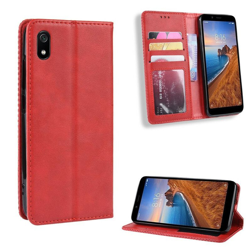 θηκη κινητου Xiaomi Redmi 7A Θήκη Flip Στυλιζαρισμένο Vintage Δερμάτινο Εφέ