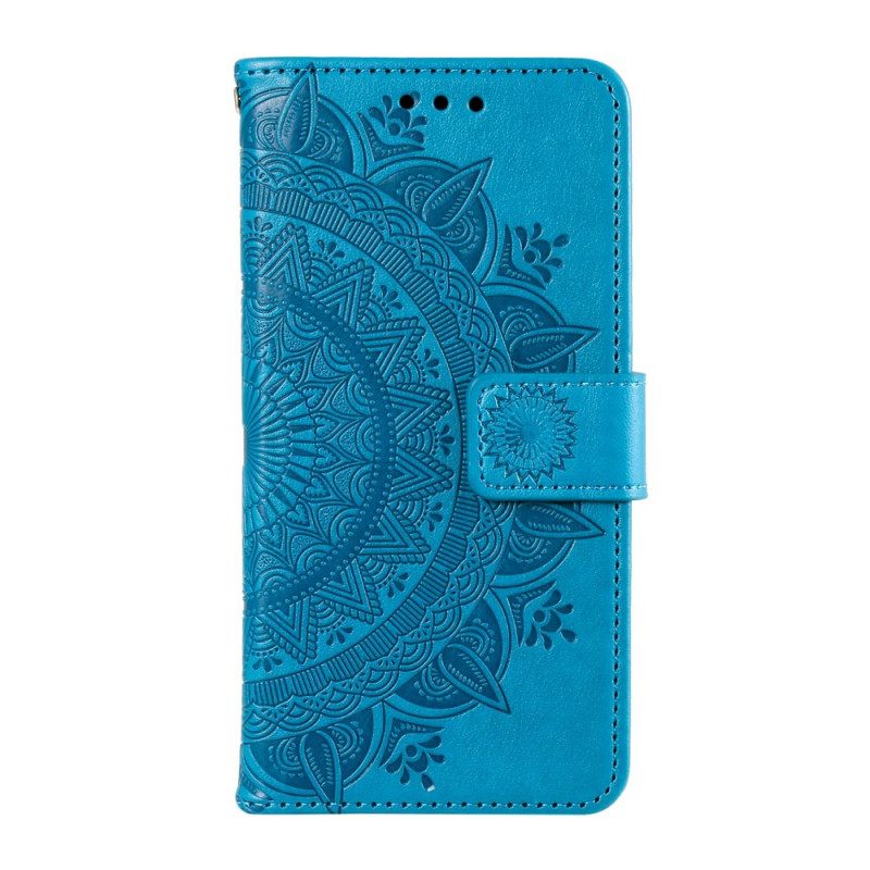 Δερματινη Θηκη Xiaomi Redmi Note 13 Pro 5g Mandala Sun Με Λουράκι