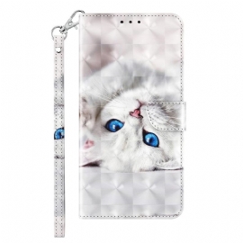δερματινη θηκη iPhone 14 Pro με κορδονι Μόνο Thong Cats