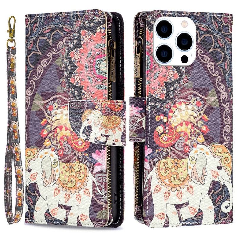 δερματινη θηκη iPhone 14 Pro πορτοφολι Πορτοφόλι Ελέφαντα