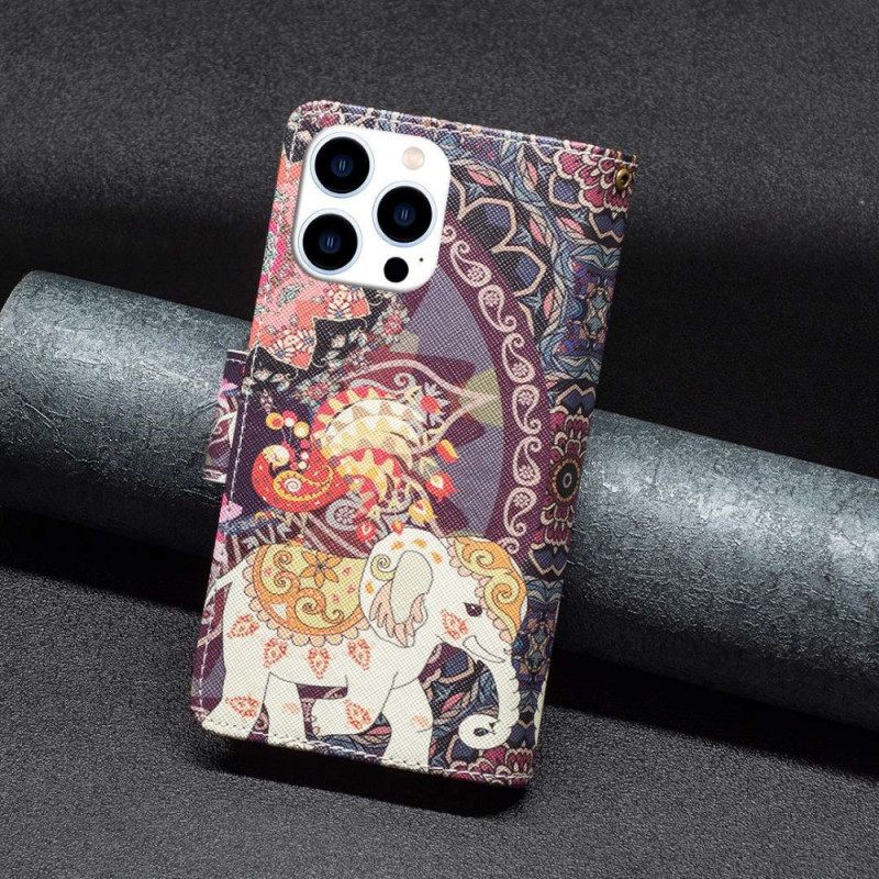 δερματινη θηκη iPhone 14 Pro πορτοφολι Πορτοφόλι Ελέφαντα