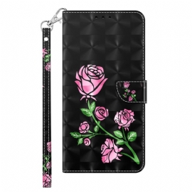 Κάλυμμα iPhone 14 Pro με κορδονι Τριαντάφυλλα Με Λουρί