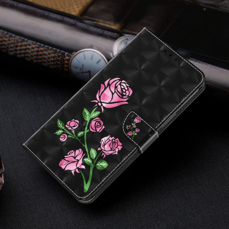 Κάλυμμα iPhone 14 Pro με κορδονι Τριαντάφυλλα Με Λουρί