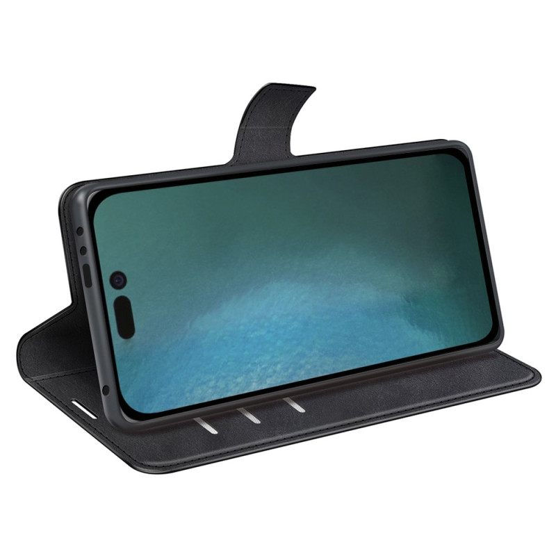 Θήκη Flip iPhone 14 Pro Λεπτές Ραφές