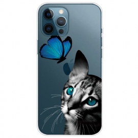 Θήκη iPhone 14 Pro Μεταξύ Γάτας Και Πεταλούδας