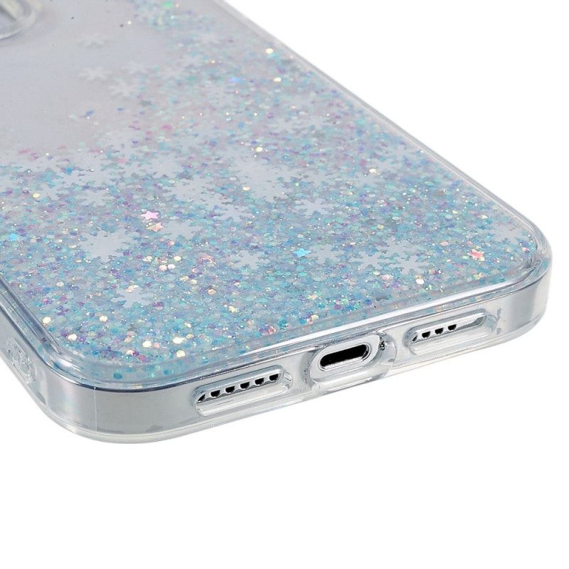 Θήκη iPhone 14 Pro Νιφάδες Γκλίτερ