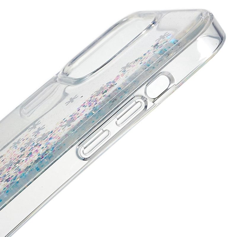 Θήκη iPhone 14 Pro Νιφάδες Γκλίτερ