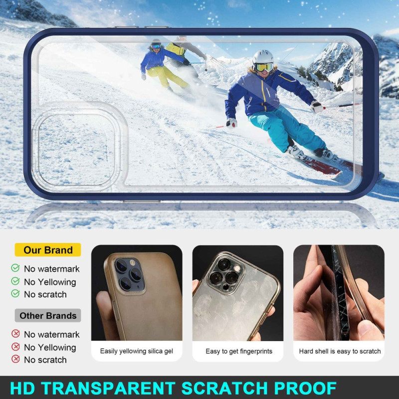 θηκη κινητου iPhone 14 Pro Κρυστάλλινα Χρωματιστά Άκρα