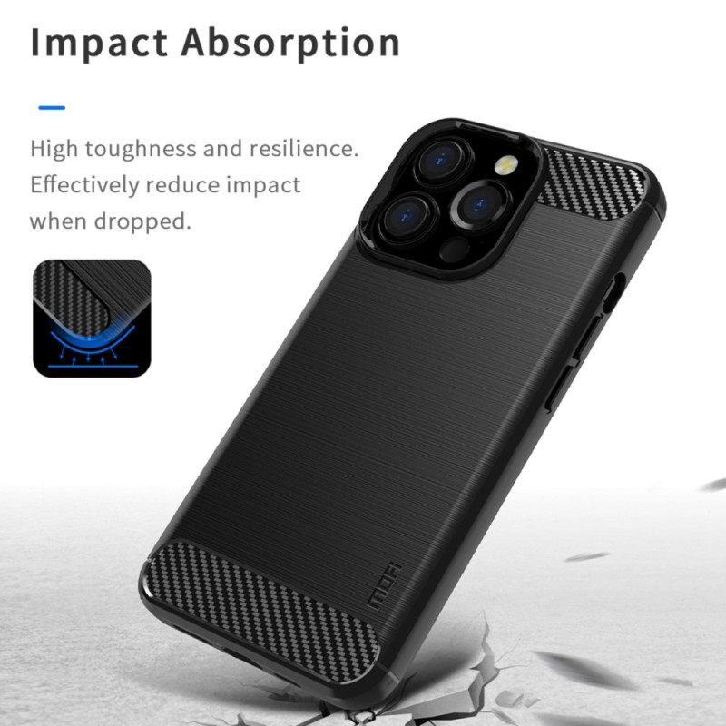θηκη κινητου iPhone 14 Pro Mofi Brushed Carbon Fiber