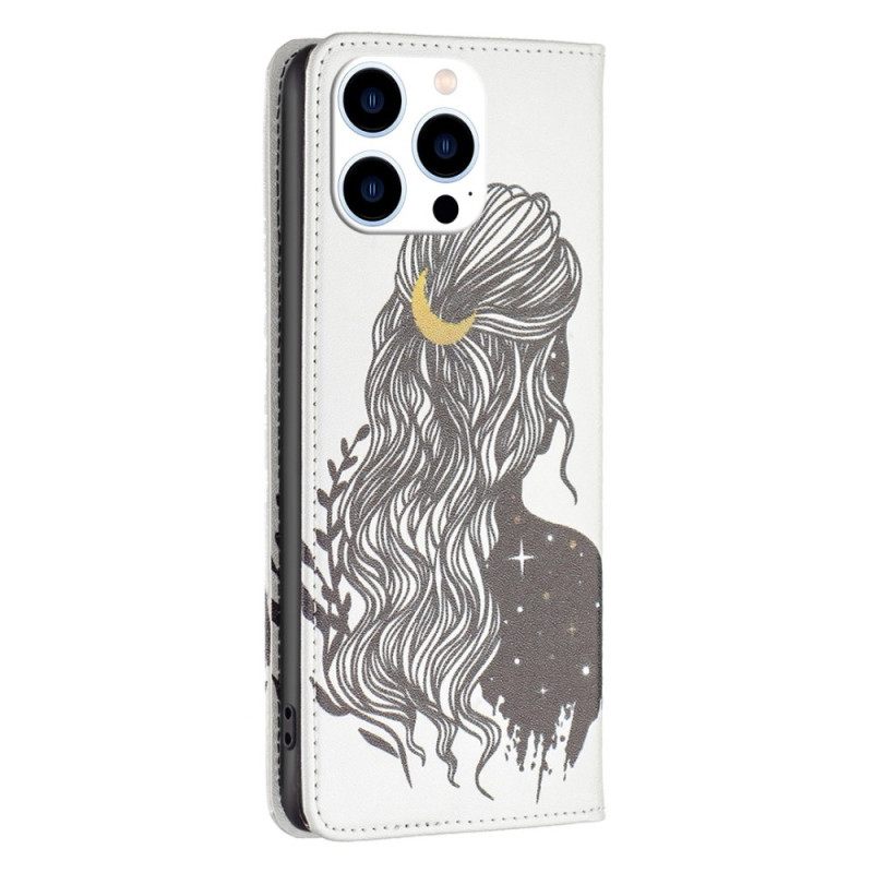 θηκη κινητου iPhone 14 Pro Θήκη Flip Ωραία Μαλλιά