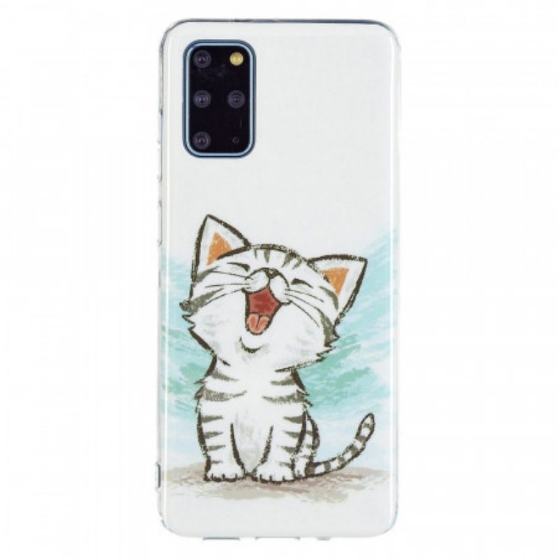 Θήκη Samsung Galaxy S20 Plus / S20 Plus 5G Φθορίζουσα Γάτα