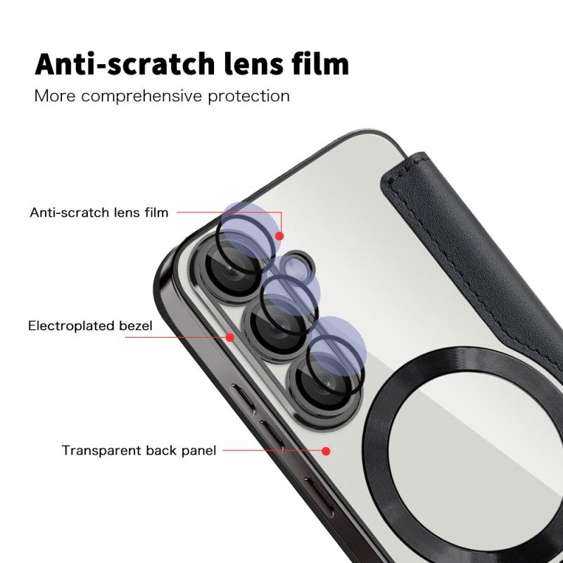 Δερματινη Θηκη Samsung Galaxy S25 5g Δερμάτινο Εφέ Συμβατό Με Magsafe Και Rfid Blocking